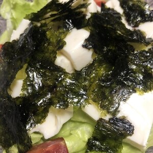 韓国海苔とレタスの豆腐サラダ